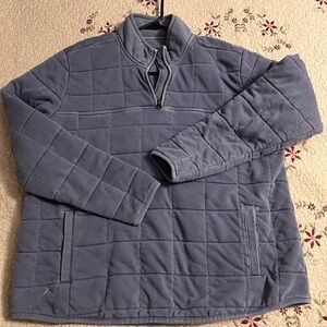 Men's Quilted Gray Pullover Jacket